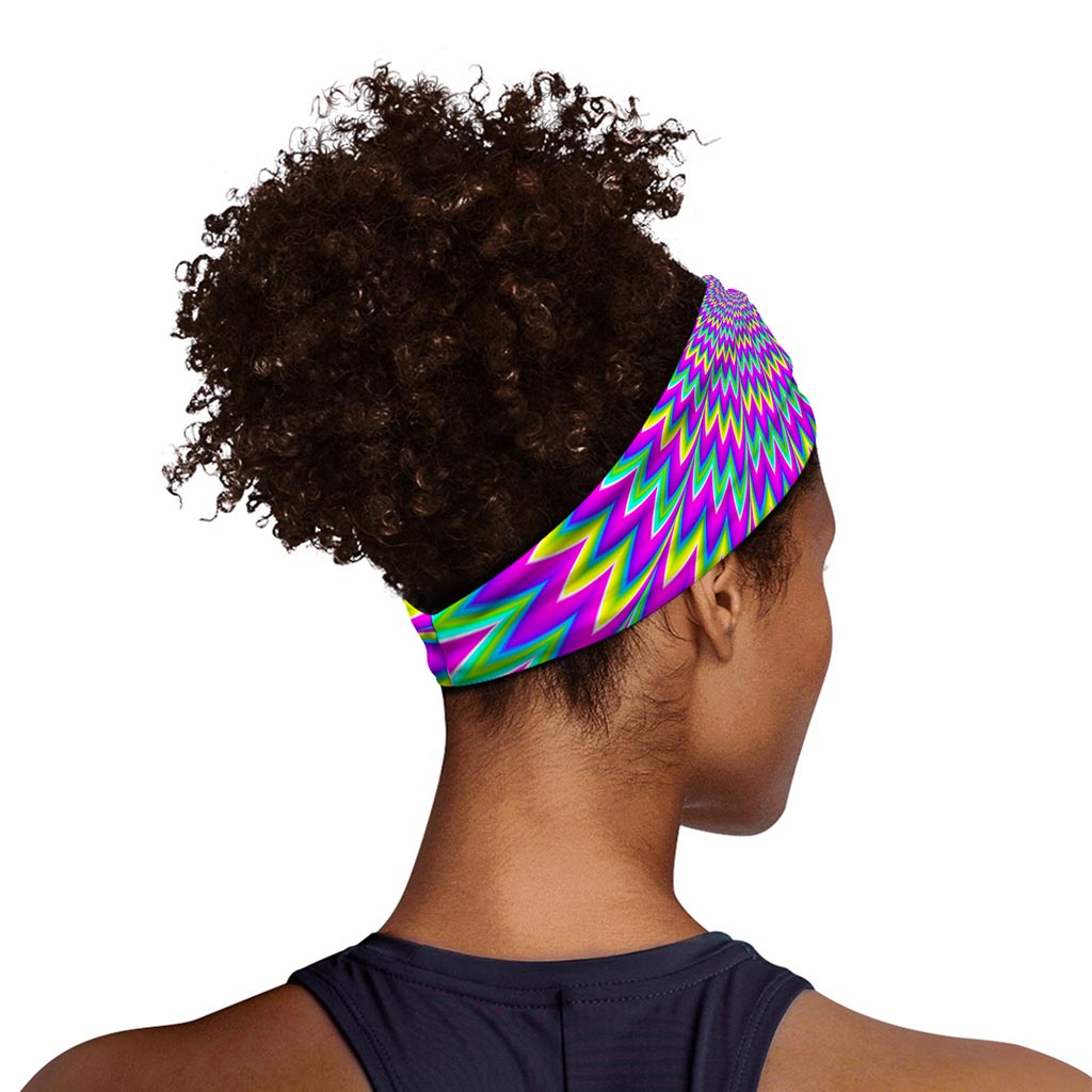 Spiky Spiral Moving Optical Illusion Sports Headband