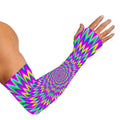 Spiky Spiral Moving Optical Illusion Sun Protection Arm Sleeves