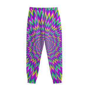 Spiky Spiral Moving Optical Illusion Sweatpants