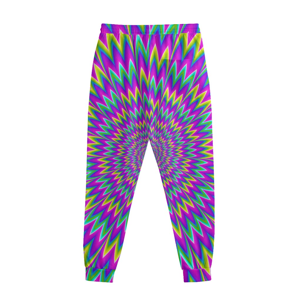 Spiky Spiral Moving Optical Illusion Sweatpants