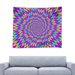 Spiky Spiral Moving Optical Illusion Tapestry