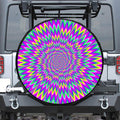 Spiky Spiral Moving Optical Illusion Tire Cover