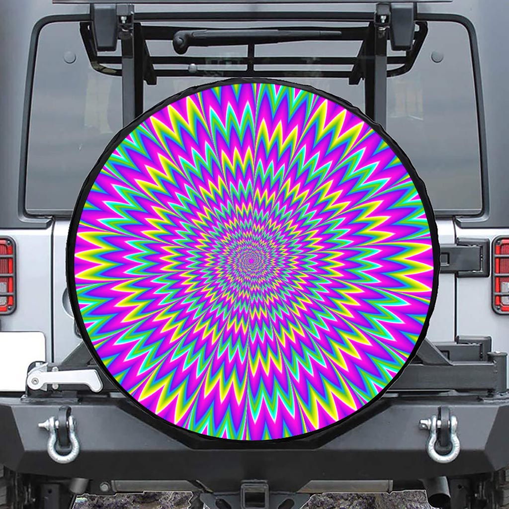 Spiky Spiral Moving Optical Illusion Tire Cover