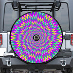 Spiky Spiral Moving Optical Illusion Tire Cover With Camera Hole