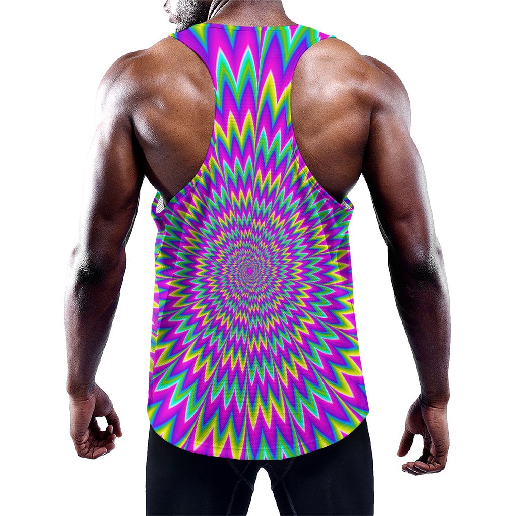Spiky Spiral Moving Optical Illusion Training Tank Top