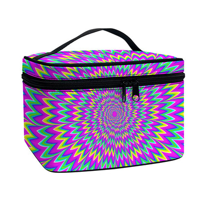 Spiky Spiral Moving Optical Illusion Travel Makeup Bag
