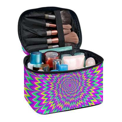 Spiky Spiral Moving Optical Illusion Travel Makeup Bag