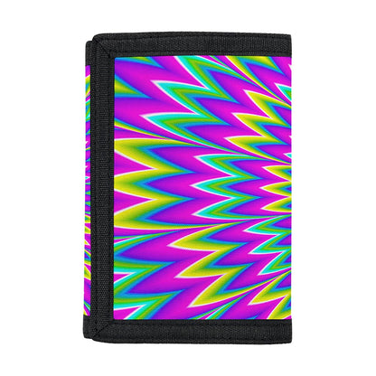 Spiky Spiral Moving Optical Illusion Trifold Wallet