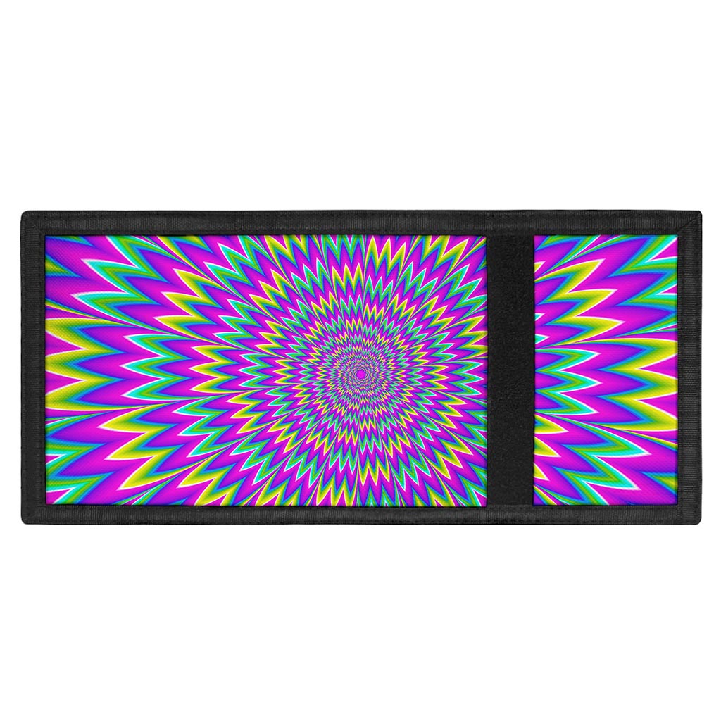 Spiky Spiral Moving Optical Illusion Trifold Wallet
