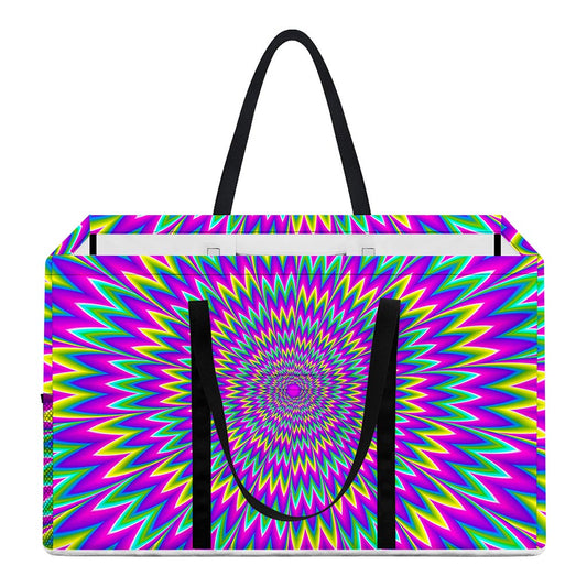 Spiky Spiral Moving Optical Illusion Utility Tote Bag