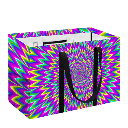 Spiky Spiral Moving Optical Illusion Utility Tote Bag