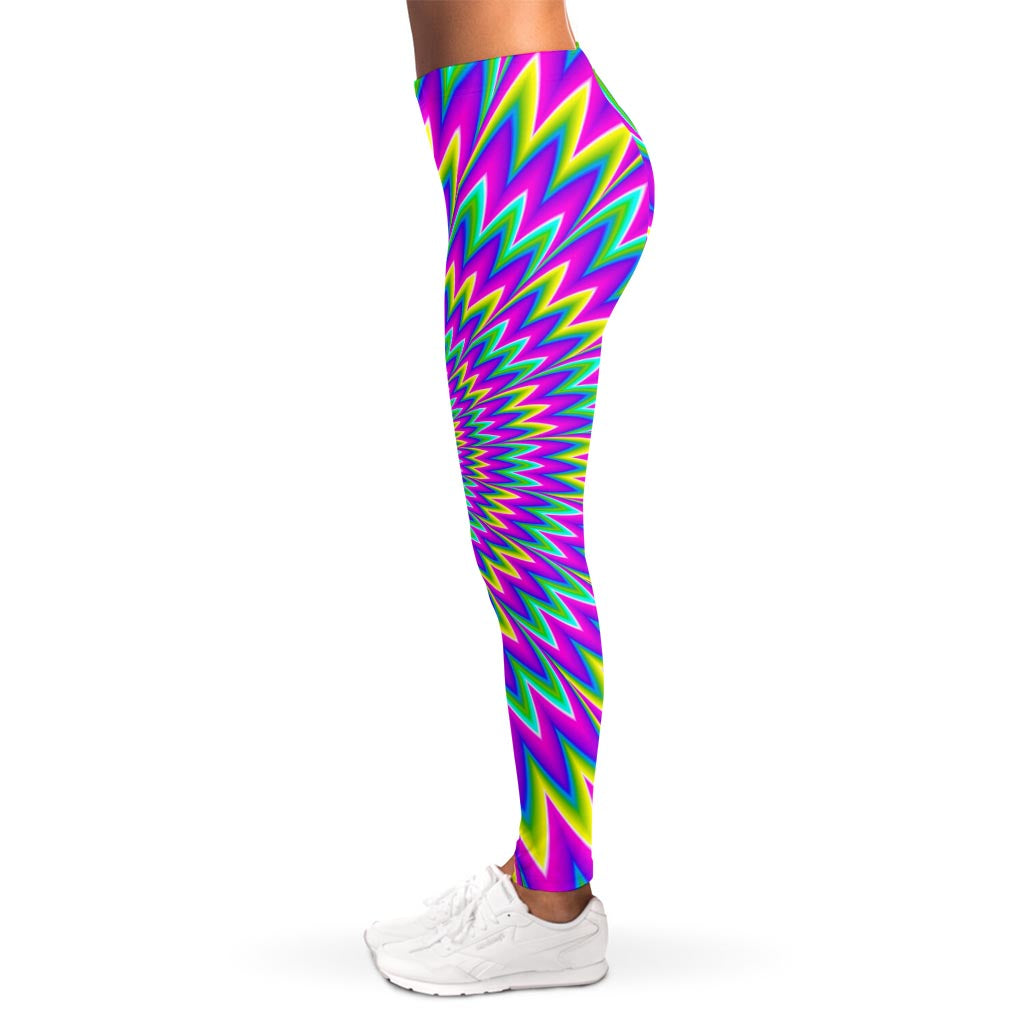 Spiky Spiral Moving Optical Illusion Women's Leggings