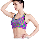 Spiky Spiral Moving Optical Illusion Women's Sports Bra