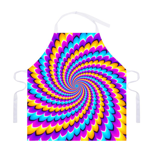 Spiral Colors Moving Optical Illusion Adjustable Apron
