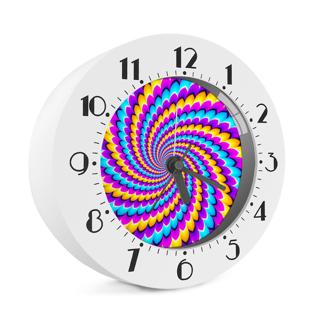 Spiral Colors Moving Optical Illusion Alarm Clock