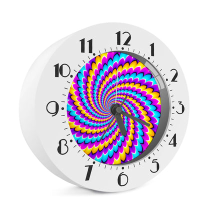 Spiral Colors Moving Optical Illusion Alarm Clock