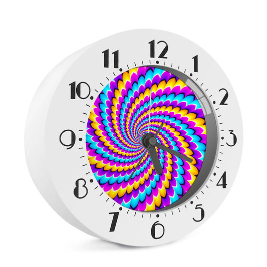 Spiral Colors Moving Optical Illusion Alarm Clock