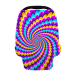 Spiral Colors Moving Optical Illusion Baby Seat Cover