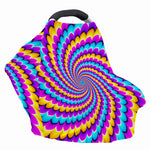 Spiral Colors Moving Optical Illusion Baby Seat Cover