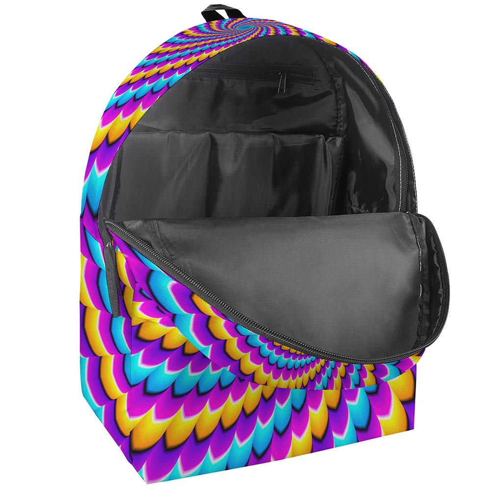 Spiral Colors Moving Optical Illusion Backpack