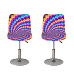 Spiral Colors Moving Optical Illusion Bar Stool Covers