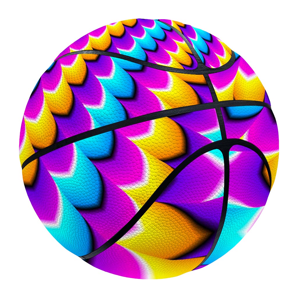 Spiral Colors Moving Optical Illusion Basketball