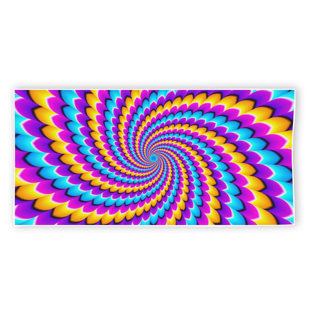 Spiral Colors Moving Optical Illusion Beach Towel