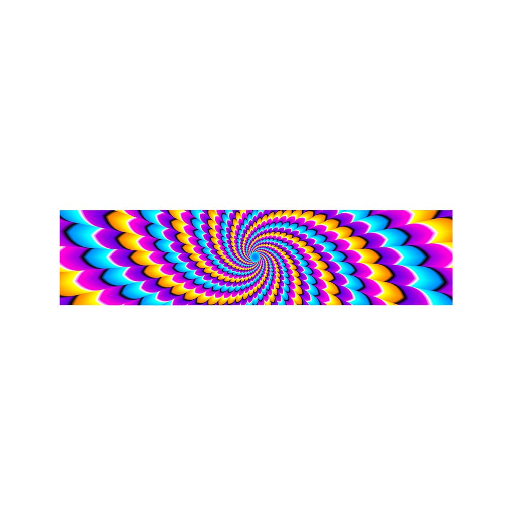 Spiral Colors Moving Optical Illusion Bed Runner