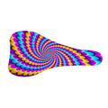 Spiral Colors Moving Optical Illusion Bicycle Seat Cover