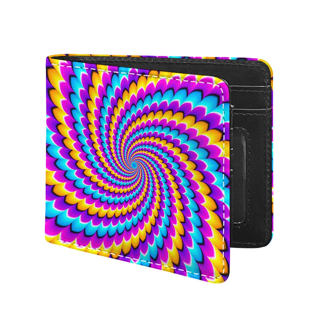 Spiral Colors Moving Optical Illusion Bifold Wallet