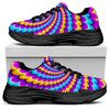 Spiral Colors Moving Optical Illusion Black Chunky Shoes