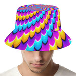 Spiral Colors Moving Optical Illusion Bucket Hat