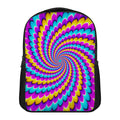 Spiral Colors Moving Optical Illusion Casual Backpack