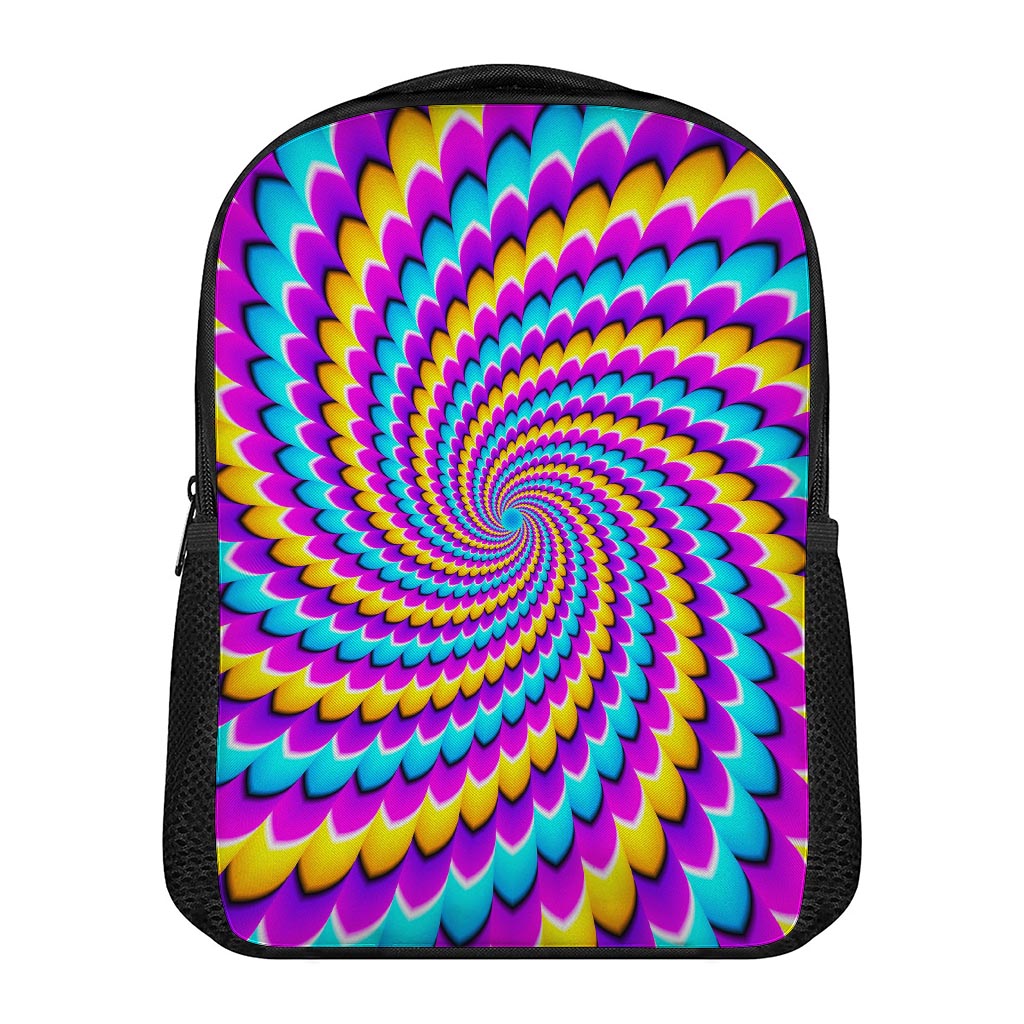 Spiral Colors Moving Optical Illusion Casual Backpack