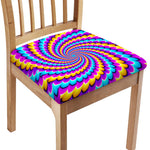 Spiral Colors Moving Optical Illusion Chair Cushion Cover