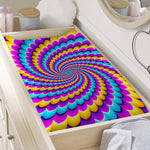 Spiral Colors Moving Optical Illusion Changing Pad Cover