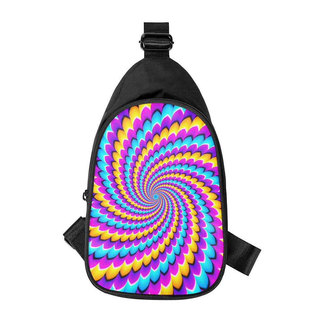 Spiral Colors Moving Optical Illusion Chest Bag