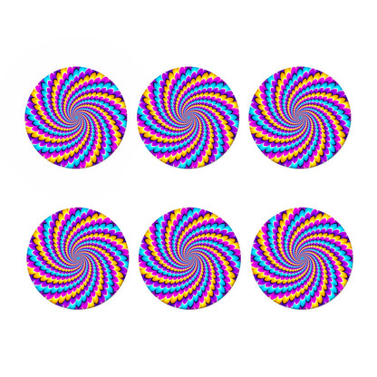 Spiral Colors Moving Optical Illusion Coaster Set