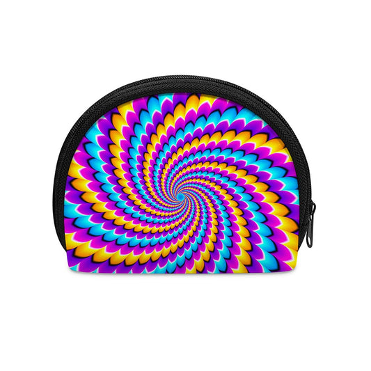 Spiral Colors Moving Optical Illusion Coin Purse
