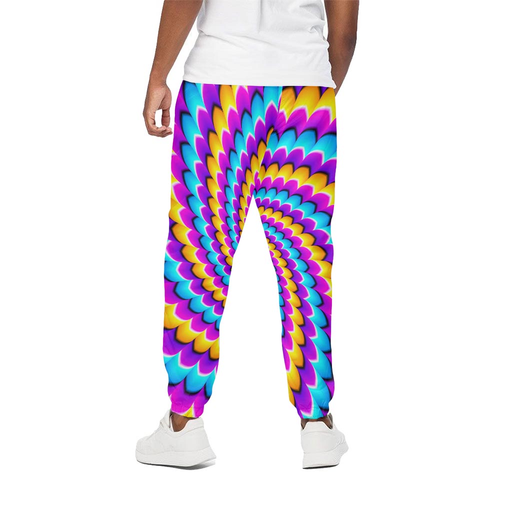 Spiral Colors Moving Optical Illusion Cotton Pants