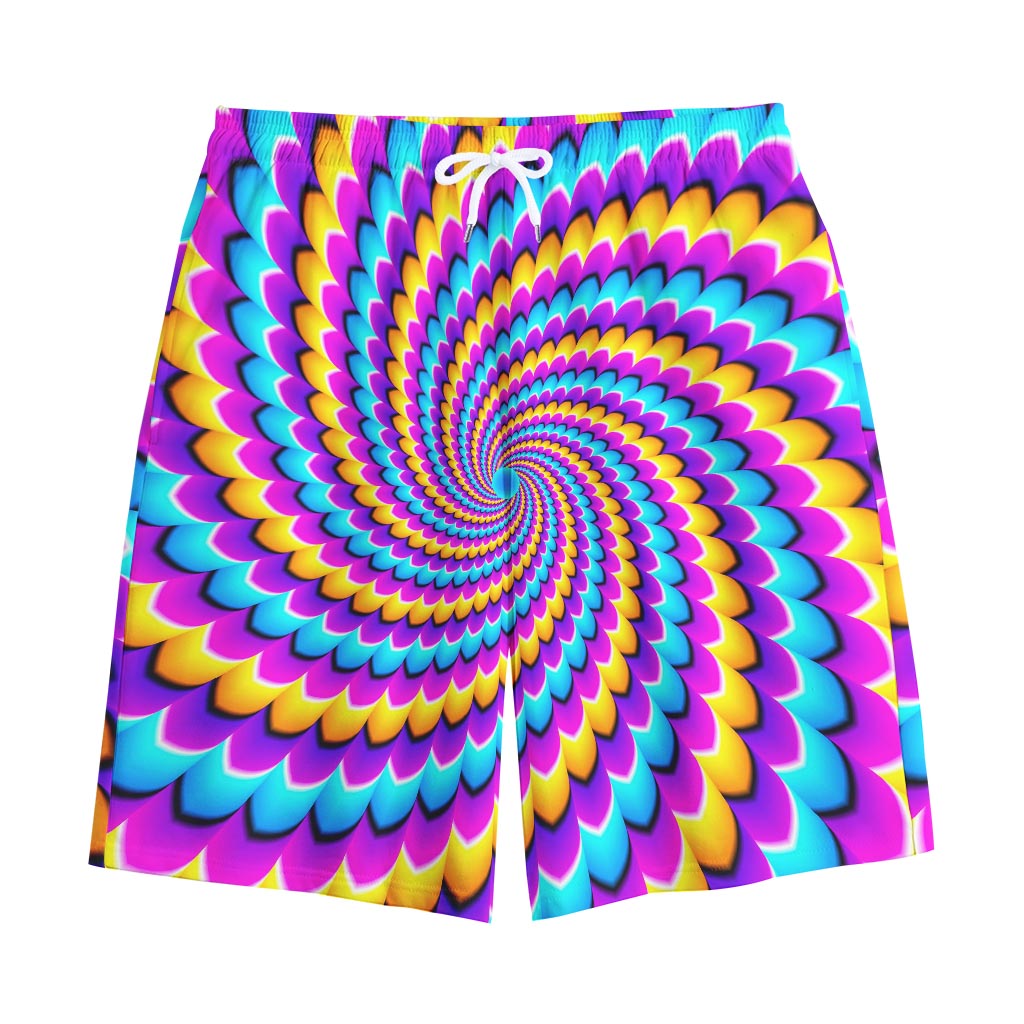 Spiral Colors Moving Optical Illusion Cotton Shorts