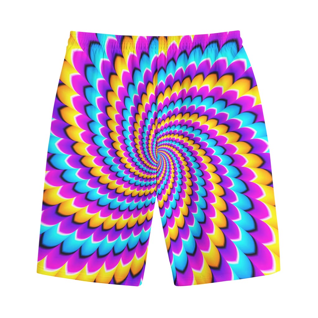 Spiral Colors Moving Optical Illusion Cotton Shorts