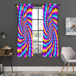 Spiral Colors Moving Optical Illusion Curtain