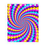 Spiral Colors Moving Optical Illusion Curtain