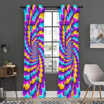 Spiral Colors Moving Optical Illusion Curtain