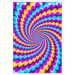 Spiral Colors Moving Optical Illusion Curtain