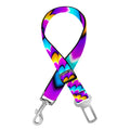 Spiral Colors Moving Optical Illusion Dog Seat Belt