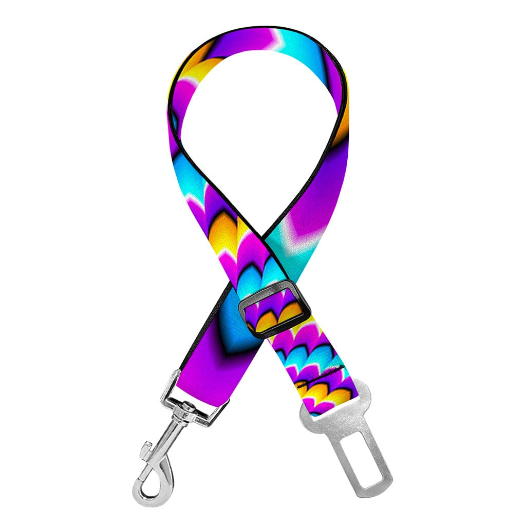 Spiral Colors Moving Optical Illusion Dog Seat Belt