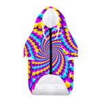 Spiral Colors Moving Optical Illusion Dog Zip Up Hoodie