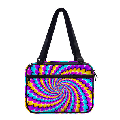 Spiral Colors Moving Optical Illusion Double Strap Bible Bag